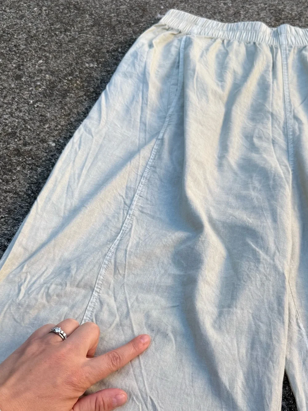 Free People Cotton Pants Light Pastel Green Size L Comfy Travel
